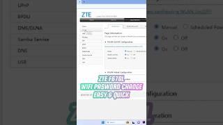 ZTE F670L Wifi Password Change #wifi #zte #wifipassword