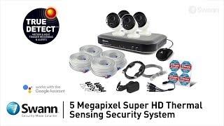 Swann 5MP Thermal Sensing Home Security System Overview DVR-4980 with the Google Assistant