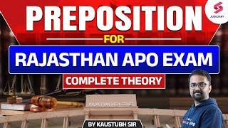 Rajasthan APO Exam | Preposition | English for Rajasthan APO Exam by Kaustubh Sir