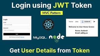 Login and Register Authentication in React, Node and MySql using JWT Token