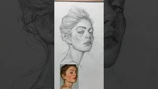 How I draw portrait using the loomis method