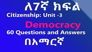 Grade 7 Citizenship unit 3 Democracy Questions and Answers