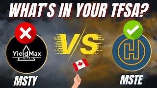 Holding High Yield U.S. ETFs in a TFSA | MSTY (YieldMax) vs MSTE (Harvest) Results