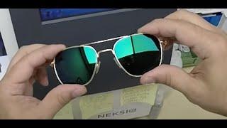 American Optical Original Pilot |  Essilor XTRActive Transition Brown | Green Style Mirrors