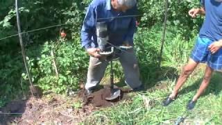 Homemade electric drill for land