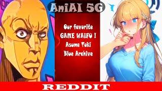 Asuma Toki Blue Archive Anime vs Reddit ( the rock sus )