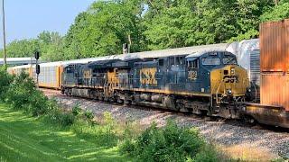 Trains Near Dayton, Ohio, Train On Tight Curve, Train Goes Under Me On Bridge, Bike Trail Construct