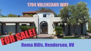 1794 Valenzano Way, Roma Hills, Henderson, NV