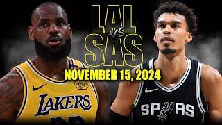 Los Angeles Lakers vs San Antonio Spurs Full Game Highlights - November 15  | 2024-25 NBA Season