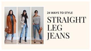 One Pair of Straight Leg Jeans: 20+ Outfit Ideas | Closet Essentials