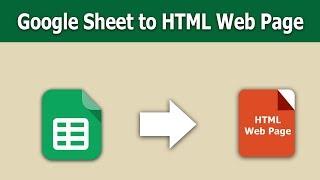 How to Convert Google Sheet to HTML Web Page