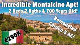  BUYING Property in ITALY | Heart of Montalcino  | 2 Bed, 2 Bath with Garden & Cantina! €290K