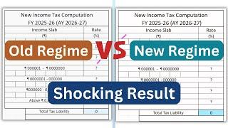 New Income tax rate calculation for New Tax regime vs Old Tax regime for FY 2025 26 in Budget 2025