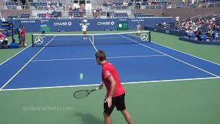 Wawrinka v Nishikori, 2018 US Open practice, 4K