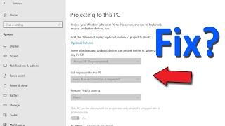 How To Fix "Projecting to This PC" Feature Disabled Problem in Windows 10