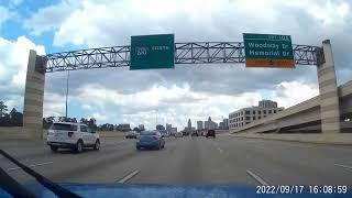 I-10 W Durham Dr Entrance To Loop 610 W Galleria area - Houston, TX Dashcam Video