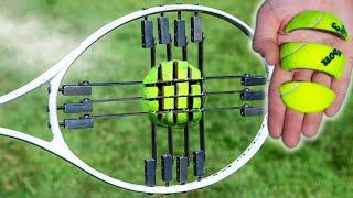 500 MPH Tennis Ball vs. Razor Racket