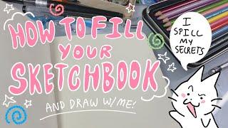 HOW TO FILL YOUR SKETCHBOOK️  (aka how to chunkify and fill your sketchbook to the max!)