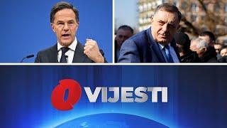 O Vijesti: Generalni sekretar NATO-a stiže u Sarajevo/ Dodik ne odustaje uprkos kritikama