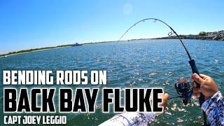 Bending Rods on BACK BAY FLUKE - Capt Joey Leggio - Long Beach, NY