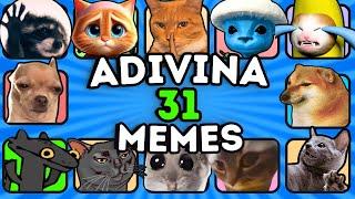 Adivina 31 MEMES De ANIMALES️Mapache PedroChipi ChipiMiaw MiawGato MewingGato Banana