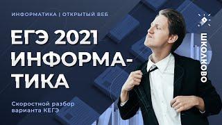 ЕГЭ 2021 ИНФОРМАТИКА. Скоростной разбор варианта. Пробник от СТАТГРАДА