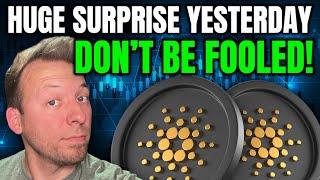 CARDANO ADA - HUGE SURPRISE YESTERDAY!!! DON'T BE FOOLED!