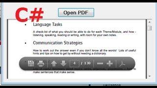 C# Tutorial 31:  How to open and show a PDF file inside the Form