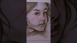 girl portrait.. sketch... #drawing #sketching #trendingvideo #zara's Art magic...