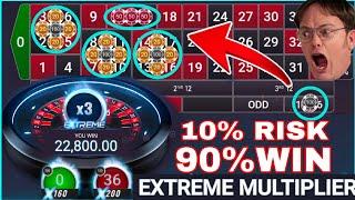 CASINO ROULETTE NEW STRATEGY 10% RISK 90% WIN  PLAYING 37 NUMBER