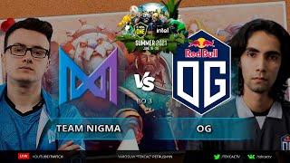 НА ВЫЛЕТTeam Nigma vs OG | ESL One Summer 2021 [RU Tekcac]