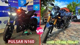 2024 Hero Xtreme 160R 4V vs Bajaj Pulsar N160: A Comprehensive Comparison | MotoPreach