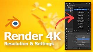 How to render 4K resolution in Blender, settings for image and animation