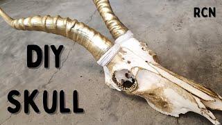 DIY Skull | Gold Skull Art Tutorial | Skull Art DIY #skull #skullart