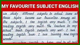 Best English Essay on My Favourite Subject English | My Favourite Subject English Essay Writing