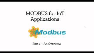 Part 1 - Using Modbus for IoT Applications