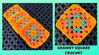 How To Crochet A Solid Granny Square | GRANNY SQUARE crochet | Easy GRANNY SQUARE CROCHET