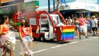 Smallest Waste Control Services frontloader at Pride Parade 2017 Vancouver, BC