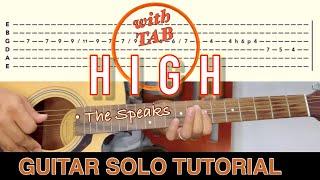 High - The Speaks | GUITAR SOLO/LEAD TUTORIAL (with TAB) | Acoustic