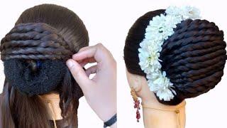 You Must Try This Effortless Hairstyle| New Stylish French Braided Bun | Easy Hair style girl simple