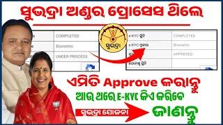 Subhadra yojana under process problem | Subhadra yojana approved | Subhadra yojana biometric problem