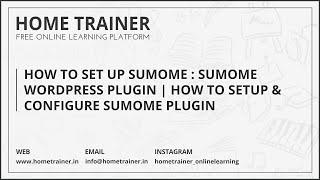 How to Set up SumoMe : SumoMe WordPress Plugin | How to Setup & Configure SumoMe Plugin to Wordpress