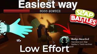 CHEESE BOSS ZOMBIE! How To Get Poltergeist & "Fetch Me Their Souls" Badge GUIDE |Slap Battles Roblox