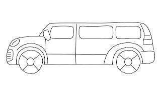 How to draw Limousine step by step for beginners