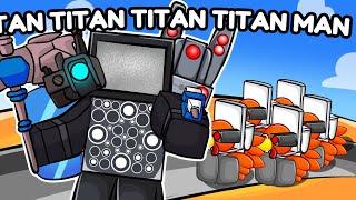 TITAN TITAN TITAN TITAN MAN vs PAVOS en Toilet Tower Defense (Roblox)