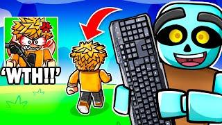 WIRELESS KEYBOARD PRANK On MY LITTLE BROTHER In Roblox...