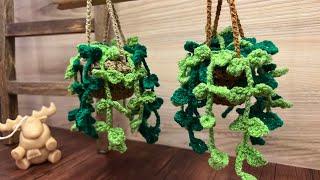 Crochet Hanging Plant / CAR Mirror Hanger? Easy pattern