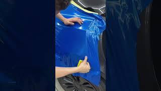 Diamond blue Tesla Model Y vinyl wrap!