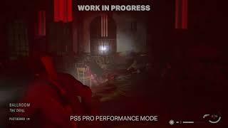 Alan Wake 2 on PlayStation 5 Pro Comparison Video ESRB (Ballroom)