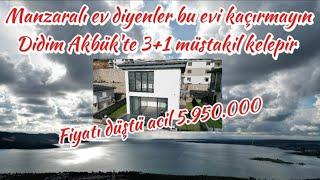 Didim Akbük'te sonsuz deniz manzaralı müstakil 3+1 kelepir sıfır villa fiyatı düştü 5.950.000tl